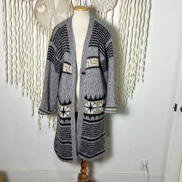 Rinascimento Maliparmi Mohair Blend Long Line Cardigan Size M - Picture 2 of 13